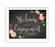 Chalkboard & Floral Roses Wedding Party Signs-Set of 1-Andaz Press-Welcome To Our Engagement Party-