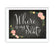 Chalkboard & Floral Roses Wedding Party Signs-Set of 1-Andaz Press-Where Is My Seat?-