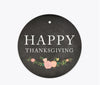 Chalkboard Floral Round Circle Gift Tags, Happy Thanksgiving-Set of 24-Andaz Press-