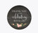 Chalkboard Floral Wedding Round Thank You Stickers-Set of 40-Andaz Press-Thank You For Celebrating With Us!-