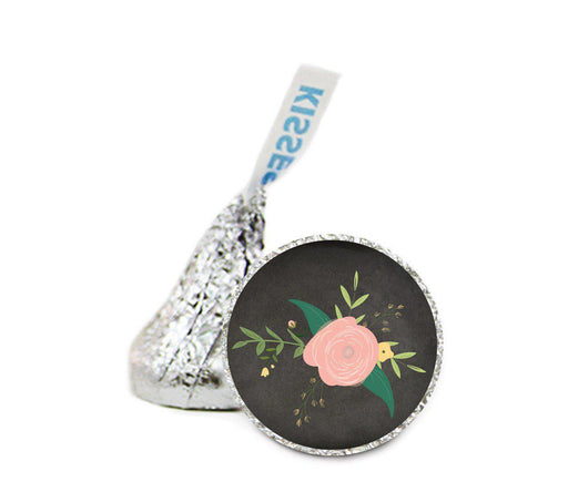 Chalkboard Wedding Hershey's Kisses Stickers-Set of 216-Andaz Press-Double Hearts-