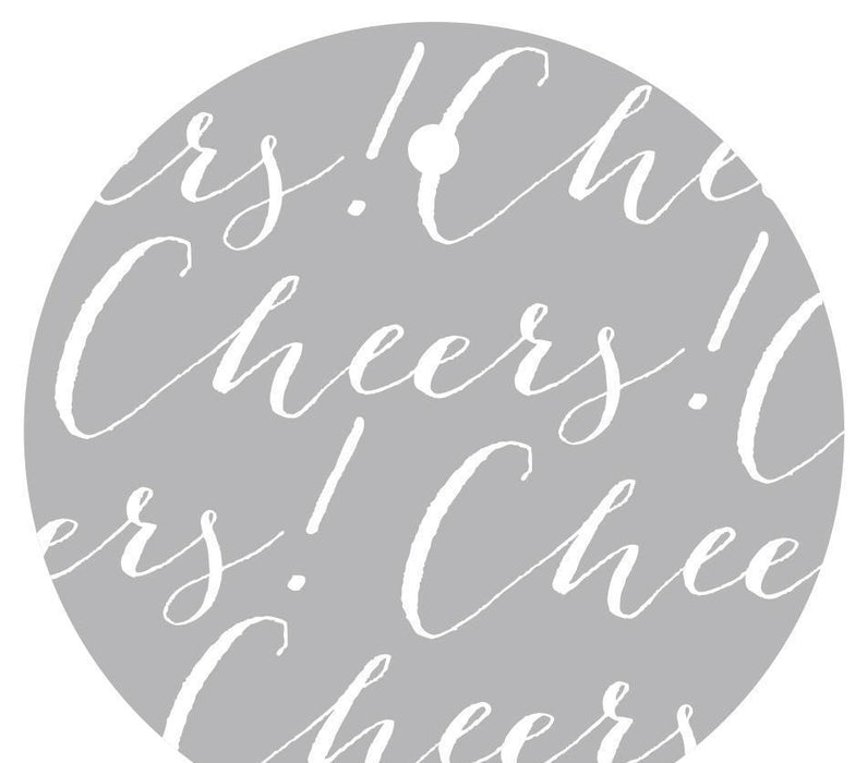 Cheers! Circle Gift Tags, Chic Style-Set of 24-Andaz Press-Ivory-