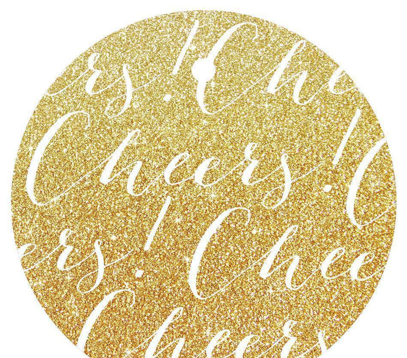 Cheers! Circle Gift Tags, Chic Style-Set of 24-Andaz Press-Ivory-