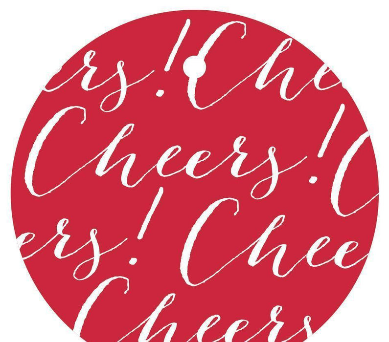 Cheers! Circle Gift Tags, Chic Style-Set of 24-Andaz Press-Ivory-