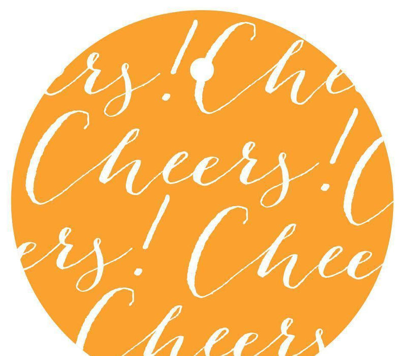 Cheers! Circle Gift Tags, Chic Style-Set of 24-Andaz Press-Ivory-
