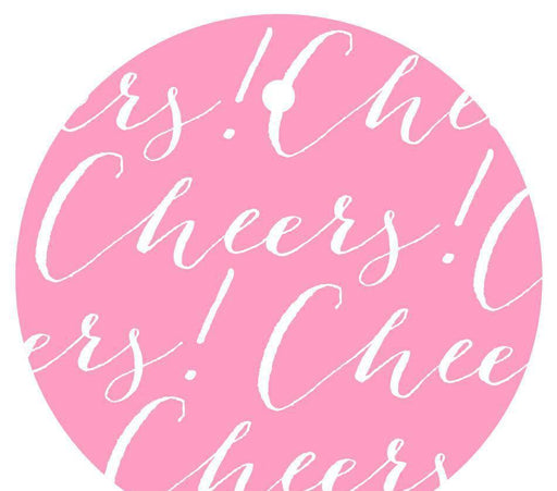 Cheers! Circle Gift Tags, Chic Style-Set of 24-Andaz Press-Bubblegum Pink-