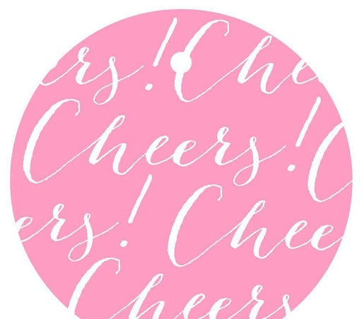Cheers! Circle Gift Tags, Chic Style-Set of 24-Andaz Press-Bubblegum Pink-