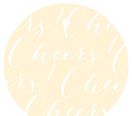 Cheers! Circle Gift Tags, Chic Style-Set of 24-Andaz Press-Ivory-