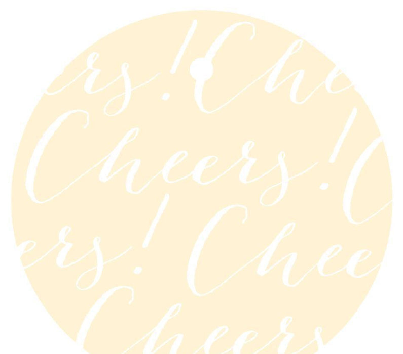 Cheers! Circle Gift Tags, Chic Style-Set of 24-Andaz Press-Ivory-