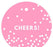Cheers! Circle Gift Tags, Modern Style-Set of 24-Andaz Press-Bubblegum Pink-