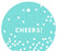 Cheers! Circle Gift Tags, Modern Style-Set of 24-Andaz Press-Diamond Blue-