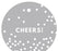 Cheers! Circle Gift Tags, Modern Style-Set of 24-Andaz Press-Gray-