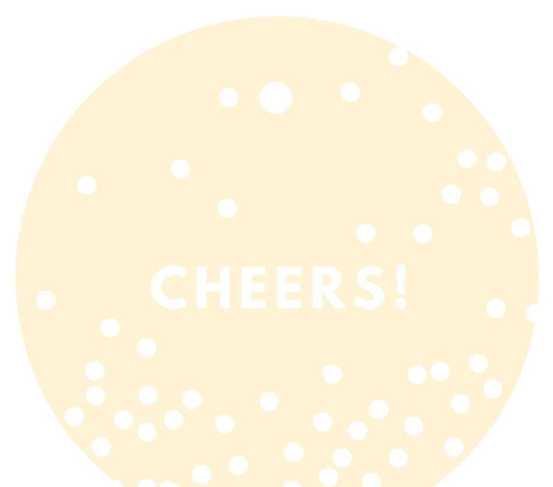 Cheers! Circle Gift Tags, Modern Style-Set of 24-Andaz Press-Ivory-