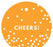 Cheers! Circle Gift Tags, Modern Style-Set of 24-Andaz Press-Orange-