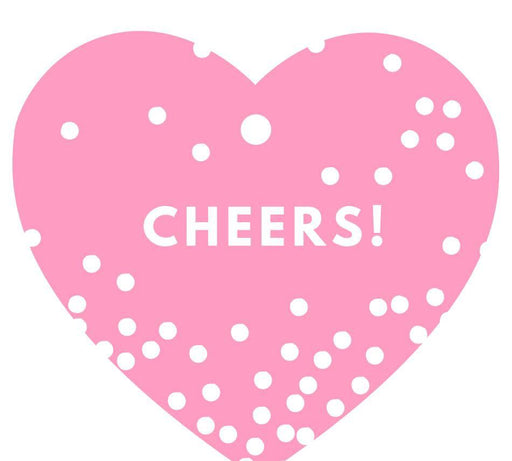 Cheers! Heart Gift Tags, Modern Style-Set of 30-Andaz Press-Bubblegum Pink-