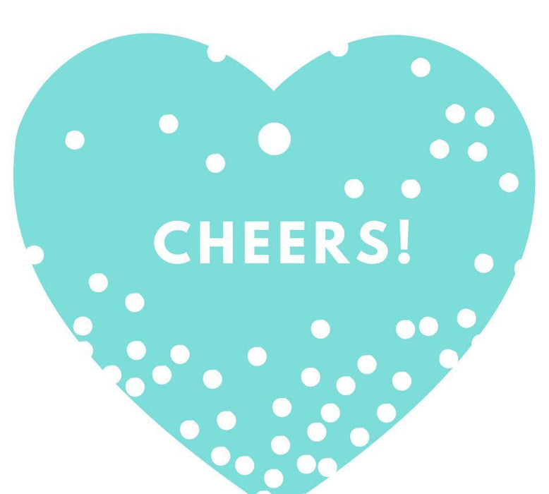 Cheers! Heart Gift Tags, Modern Style-Set of 30-Andaz Press-Diamond Blue-