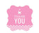 Chevron Baby Shower Fancy Frame Gift Tags-Set of 24-Andaz Press-Bubblegum Pink-
