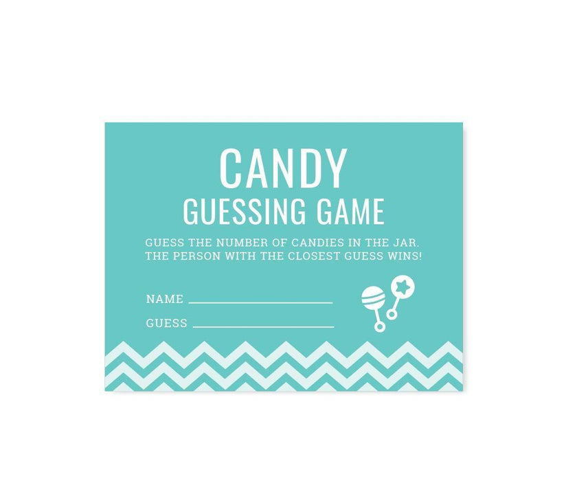 Chevron Baby Shower Games & Fun Activities-Set of 30-Andaz Press-Bubblegum Pink-Scratch Off Game Cards-