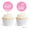 Chevron Cupcake Topper DIY Party Favors Kit-Set of 20-Andaz Press-Bubblegum Pink-