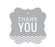 Chevron Fancy Frame Square Gift Tags, Thank You-Set of 24-Andaz Press-Vintage Ivory-