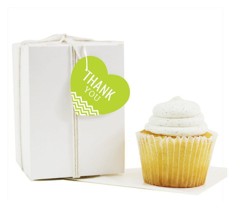 Chevron Heart Gift Tags, Thank You-Set of 30-Andaz Press-Vintage Ivory-