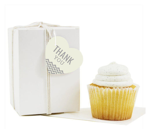 Chevron Heart Gift Tags, Thank You-Set of 30-Andaz Press-Vintage Ivory-