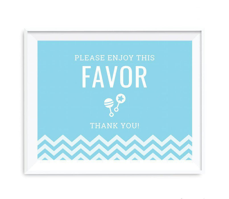 Chevron Print Baby Shower Party Signs-Set of 1-Andaz Press-Bubblegum Pink-Thank You For Celebrating With Us!-