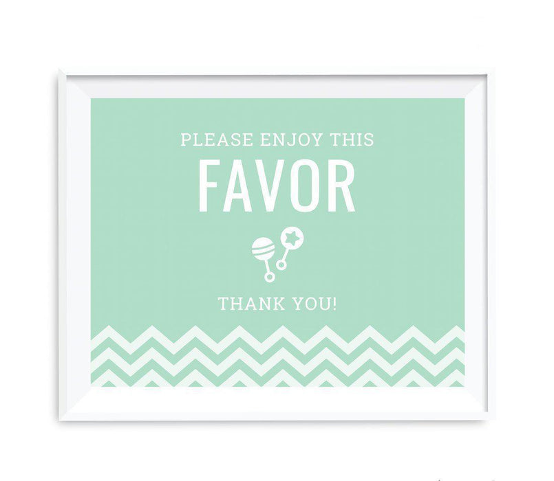 Chevron Print Baby Shower Party Signs-Set of 1-Andaz Press-Bubblegum Pink-Thank You For Celebrating With Us!-