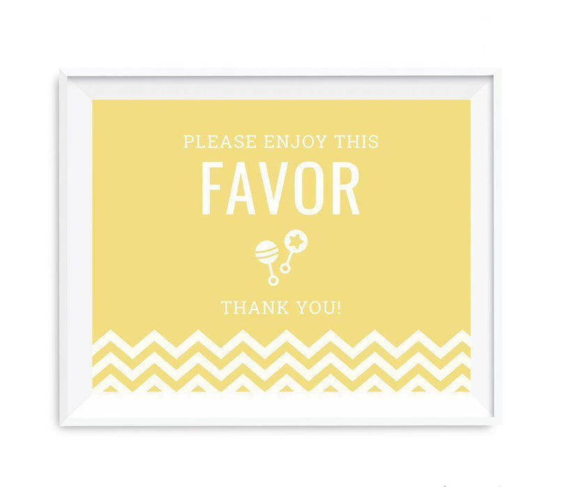Chevron Print Baby Shower Party Signs-Set of 1-Andaz Press-Bubblegum Pink-Thank You For Celebrating With Us!-