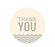 Chevron Round Circle Gift Tags, Thank You-Set of 24-Andaz Press-Vintage Ivory-