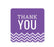 Chevron Square Gift Labels, Thank You-Set of 40-Andaz Press-Royal Purple-