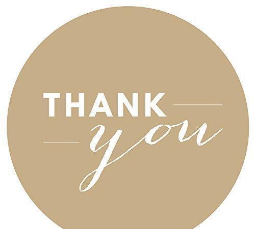 Chic Thank You Circle Favor Labels-Set of 40-Andaz Press-Ivory-
