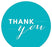 Chic Thank You Circle Favor Labels-Set of 40-Andaz Press-Aqua-