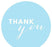 Chic Thank You Circle Favor Labels-Set of 40-Andaz Press-Baby Blue-