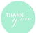 Chic Thank You Circle Favor Labels-Set of 40-Andaz Press-Mint Green-