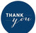 Chic Thank You Circle Favor Labels-Set of 40-Andaz Press-Navy Blue-