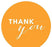 Chic Thank You Circle Favor Labels-Set of 40-Andaz Press-Orange-