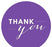 Chic Thank You Circle Favor Labels-Set of 40-Andaz Press-Purple-