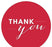 Chic Thank You Circle Favor Labels-Set of 40-Andaz Press-Red-