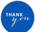 Chic Thank You Circle Favor Labels-Set of 40-Andaz Press-Royal Blue-