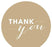 Chic Thank You Circle Favor Labels-Set of 40-Andaz Press-Tan-
