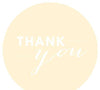 Chic Thank You Circle Favor Labels-Set of 40-Andaz Press-Ivory-