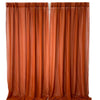 Chiffon Backdrop Wedding Curtains-Set of 1-Koyal Wholesale-Terracotta-