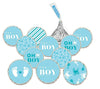 Chocolate Drop Labels Trio, Fits Hershey's Kisses, Ultimate Boy Baby Shower Collection-Set of 216-Andaz Press-Baby Blue-