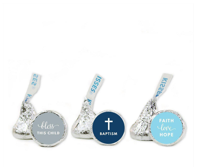 Christening or Baptism Hershey's Kisses Stickers-Set of 216-Andaz Press-Boy-