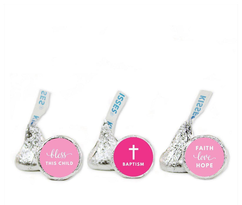 Christening or Baptism Hershey's Kisses Stickers-Set of 216-Andaz Press-Girl-