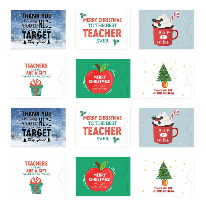 Christmas Gift Card Holder Assortment Stocking Stuffers-Set of 12-Andaz Press-Funny Naughty Couple Cards-