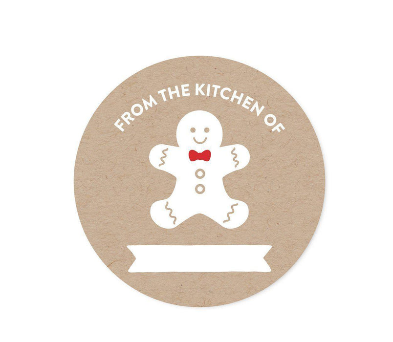 Christmas Round Circle Gift Label Stickers-Set of 40-Andaz Press-From the Kitchen Of-
