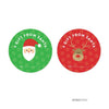 Christmas Round Circle Gift Label Stickers-Set of 40-Andaz Press-A Gift From Santa-