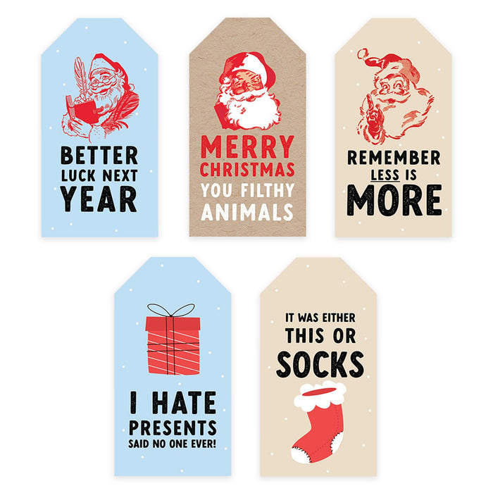 Christmas Self Adhesive Gift Sticker Labels Classic Gift Labels , Craft Supplies Xmas Wrapping-Set of 20-Andaz Press-Vintage Merry Christmas From Santa-